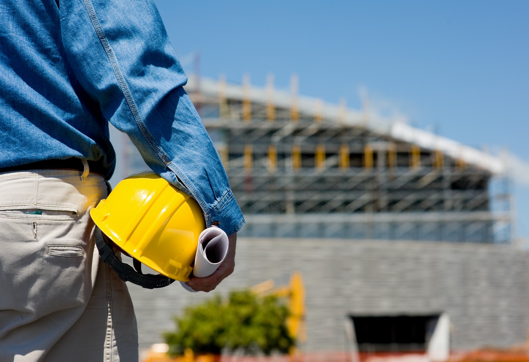 A construction worker or foreman at a construction site